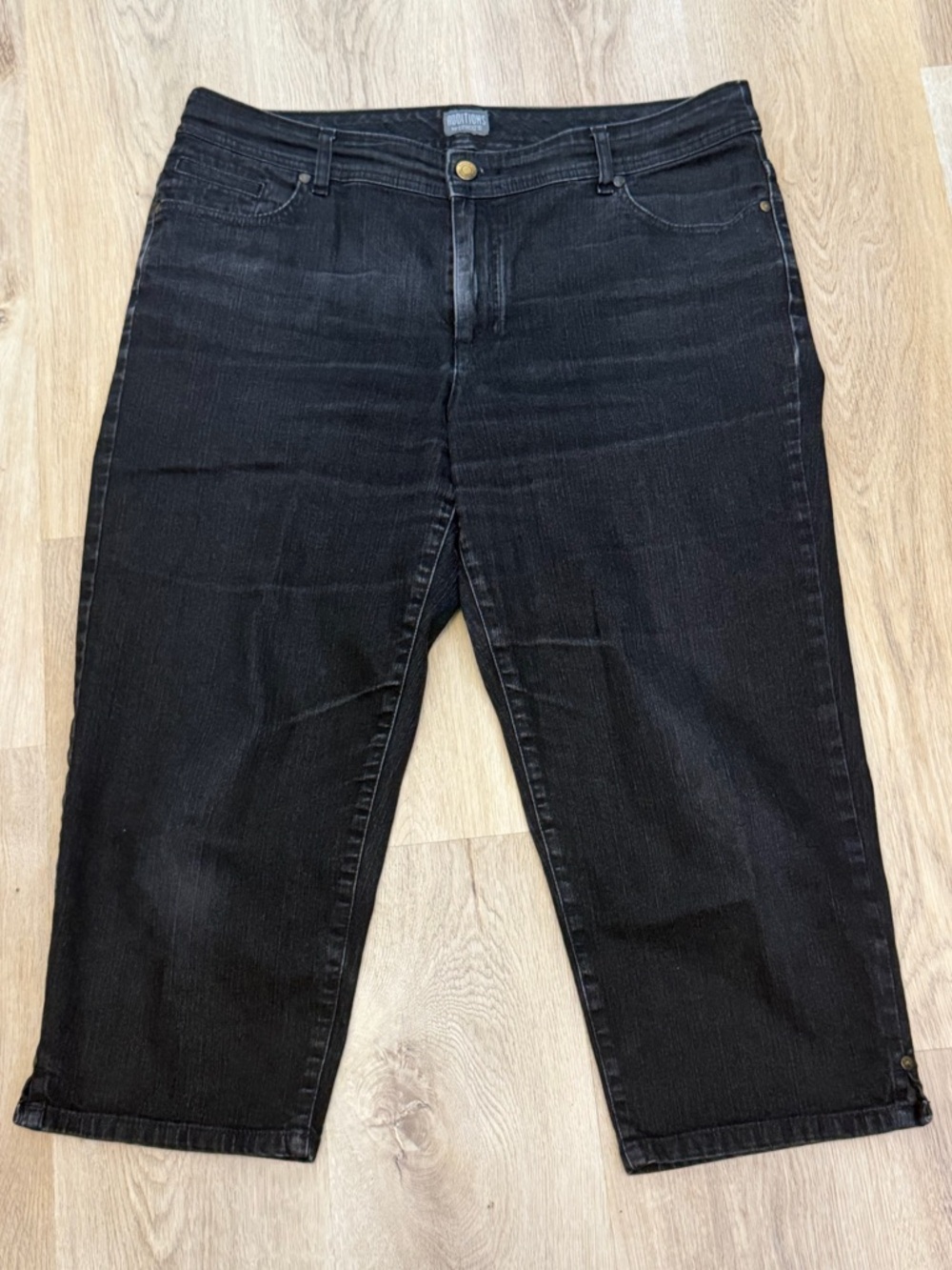 Additions by Chicos Faded Black Crop Pants